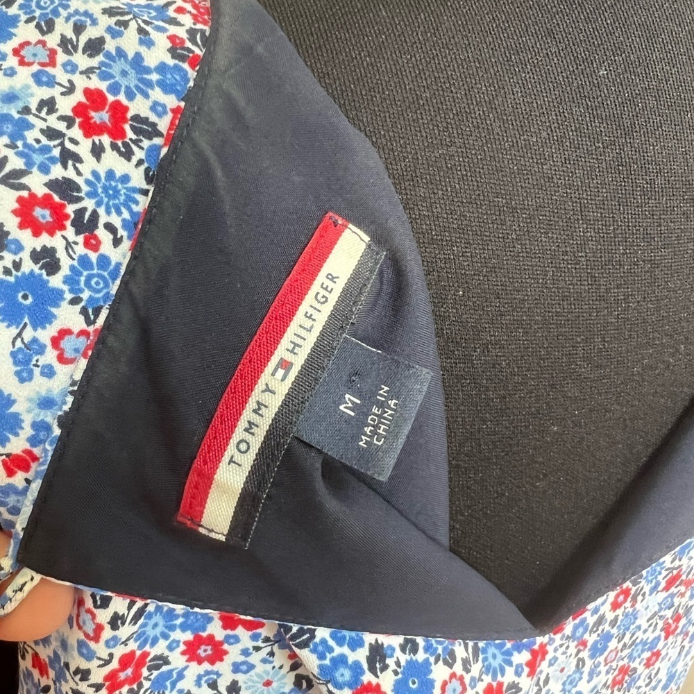 Tommy Hilfiger Blue, Red & White Floral Midi Dress - Picture 5 of 9